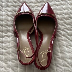 Sam Edelman red patent slingbacks